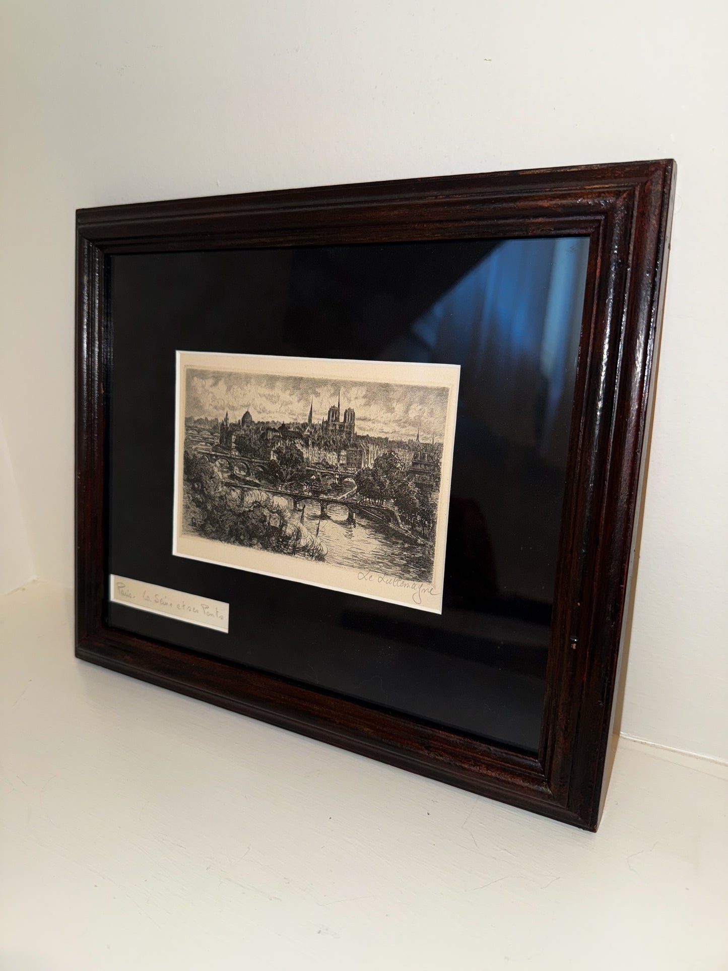 Framed Paris Sketch with Black Mat