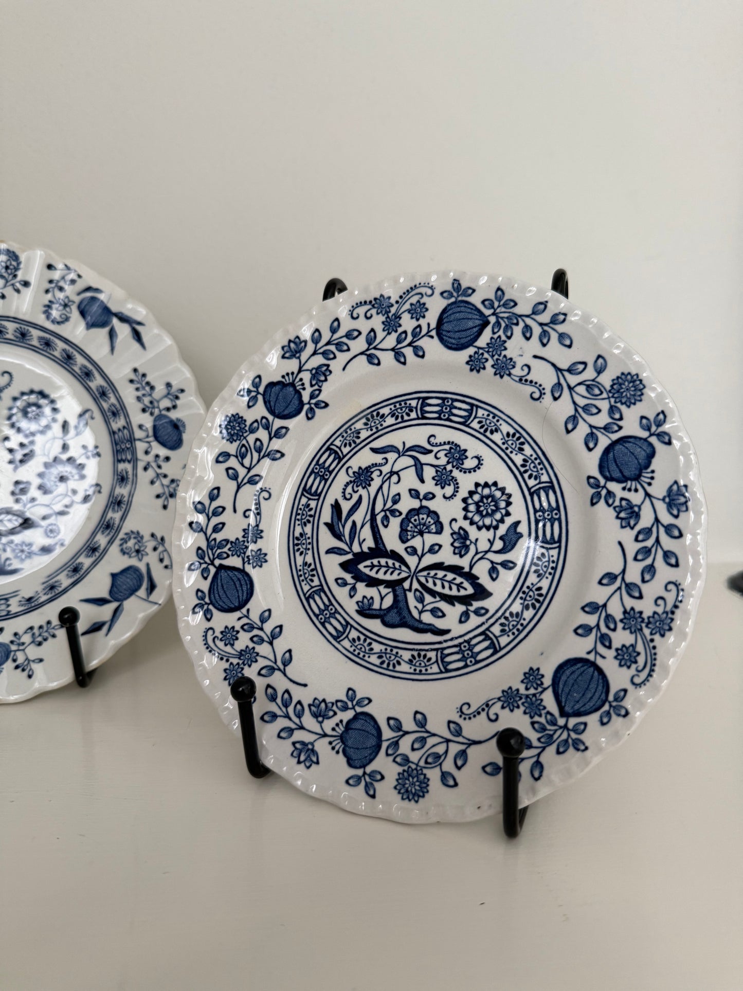 Set of 3 Blue and White Plates