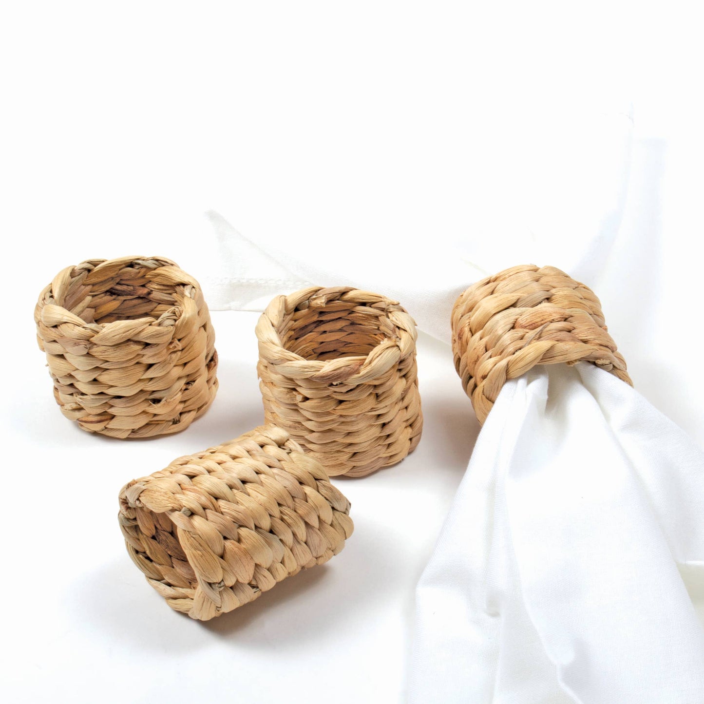 Natural Rattan Napkin Ring Set of 4