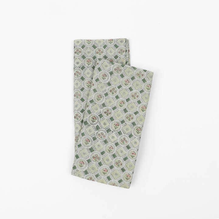 Table Napkin Set of 2 - Green Spring Bloom
