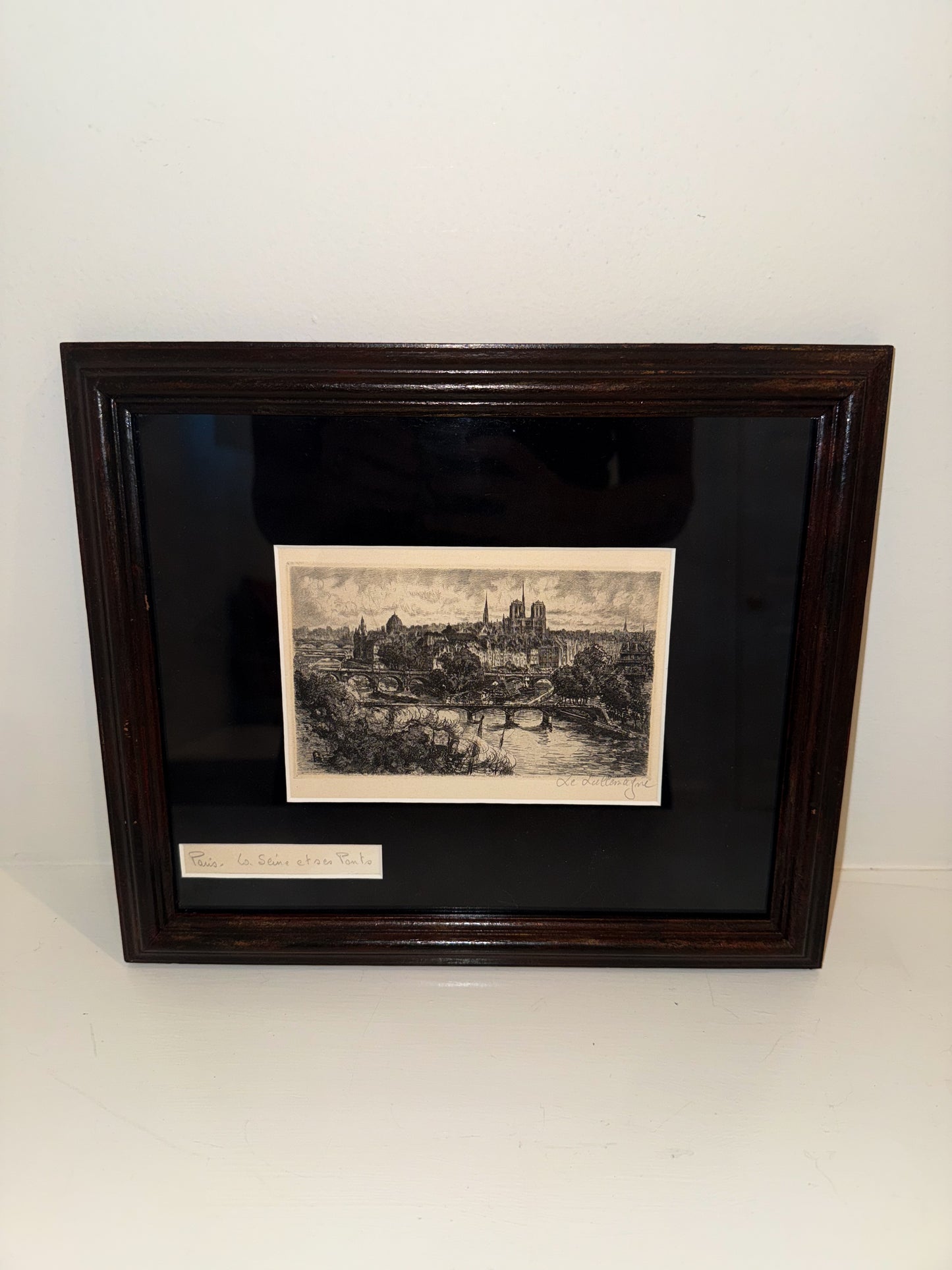 Framed Paris Sketch with Black Mat