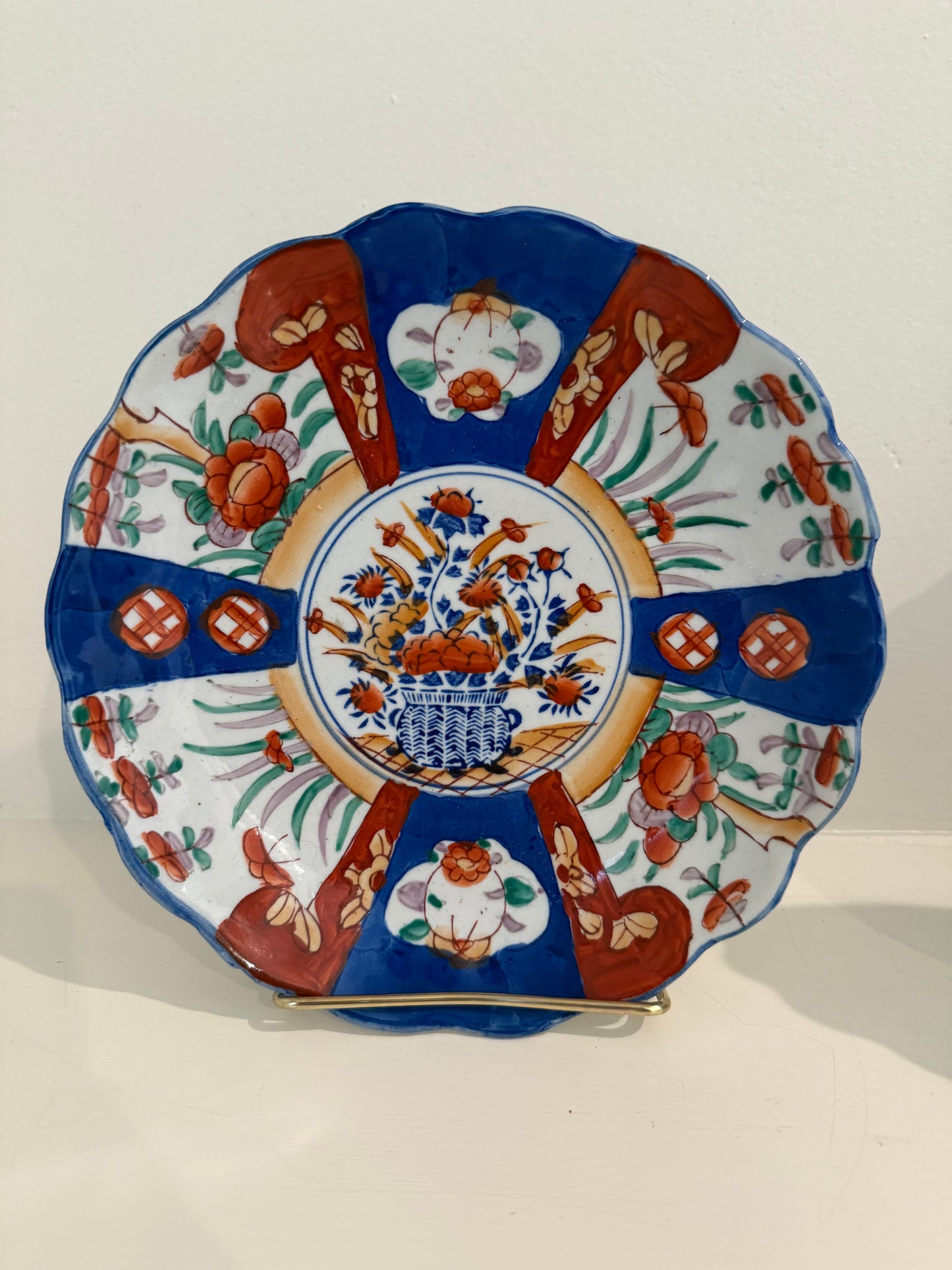 Pair of Chinoiserie Scalloped Plates