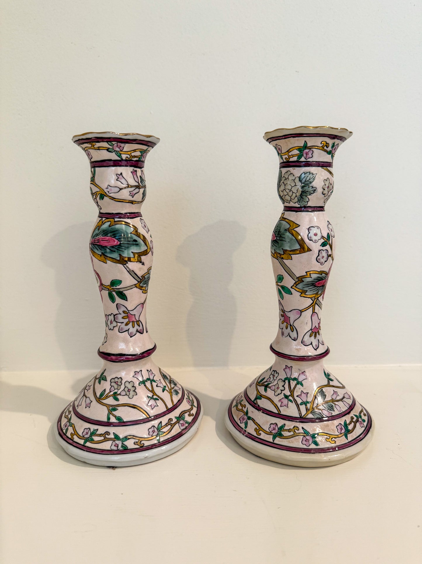 Pair of Ceramic Candlesticks