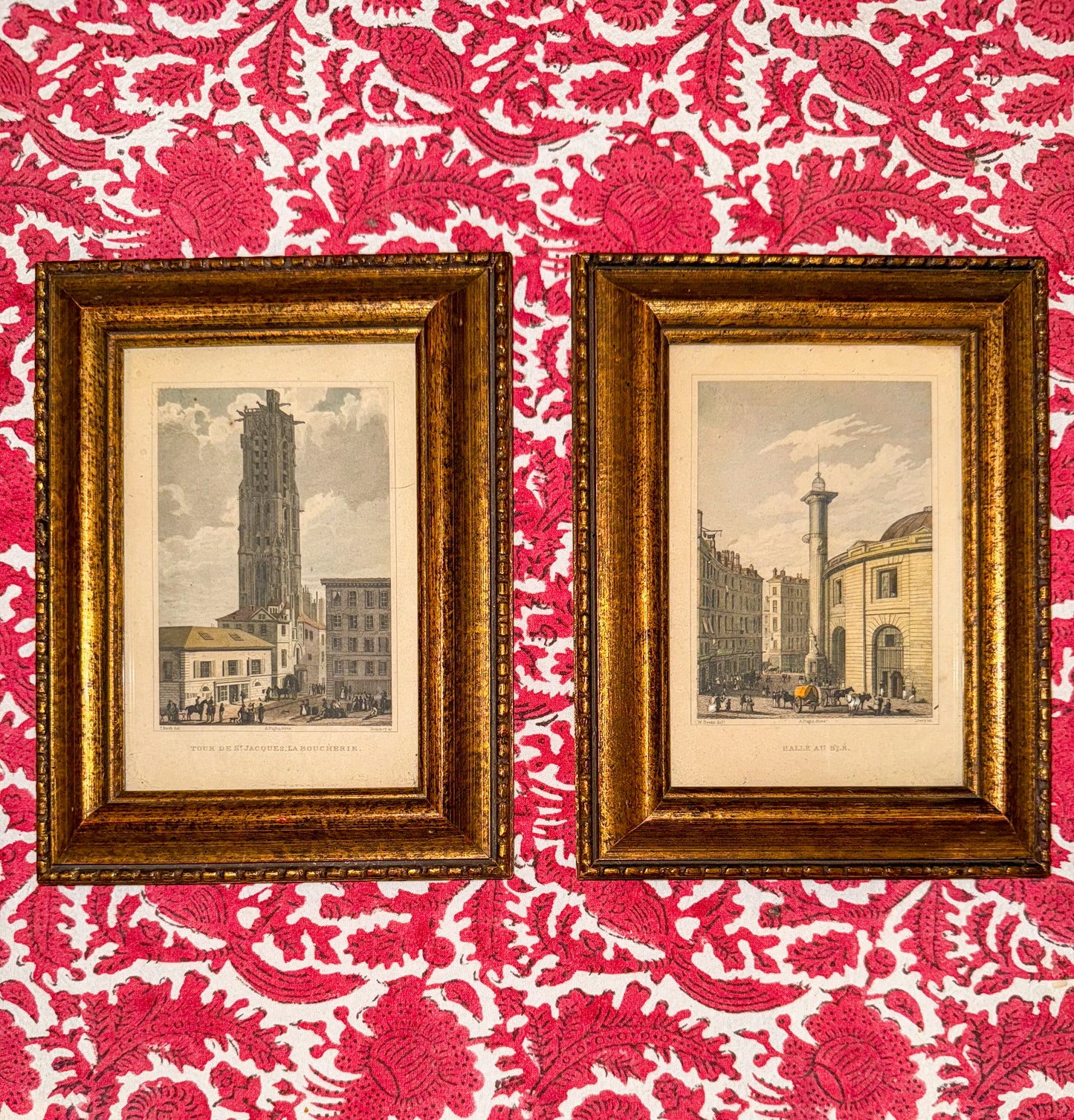 Pair of Gold Framed Paris Prints