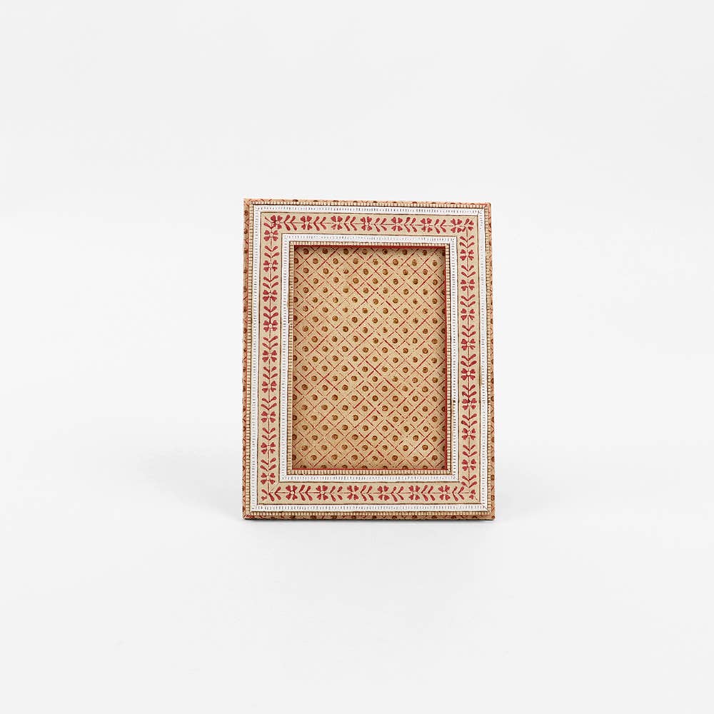 Table Top Picture Frame - Sienna Floral Stripe