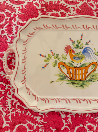 Hand-Painted Italian Rooster Platter