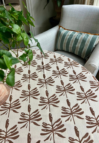 Dragonfly Tablecloth in Walnut Brown