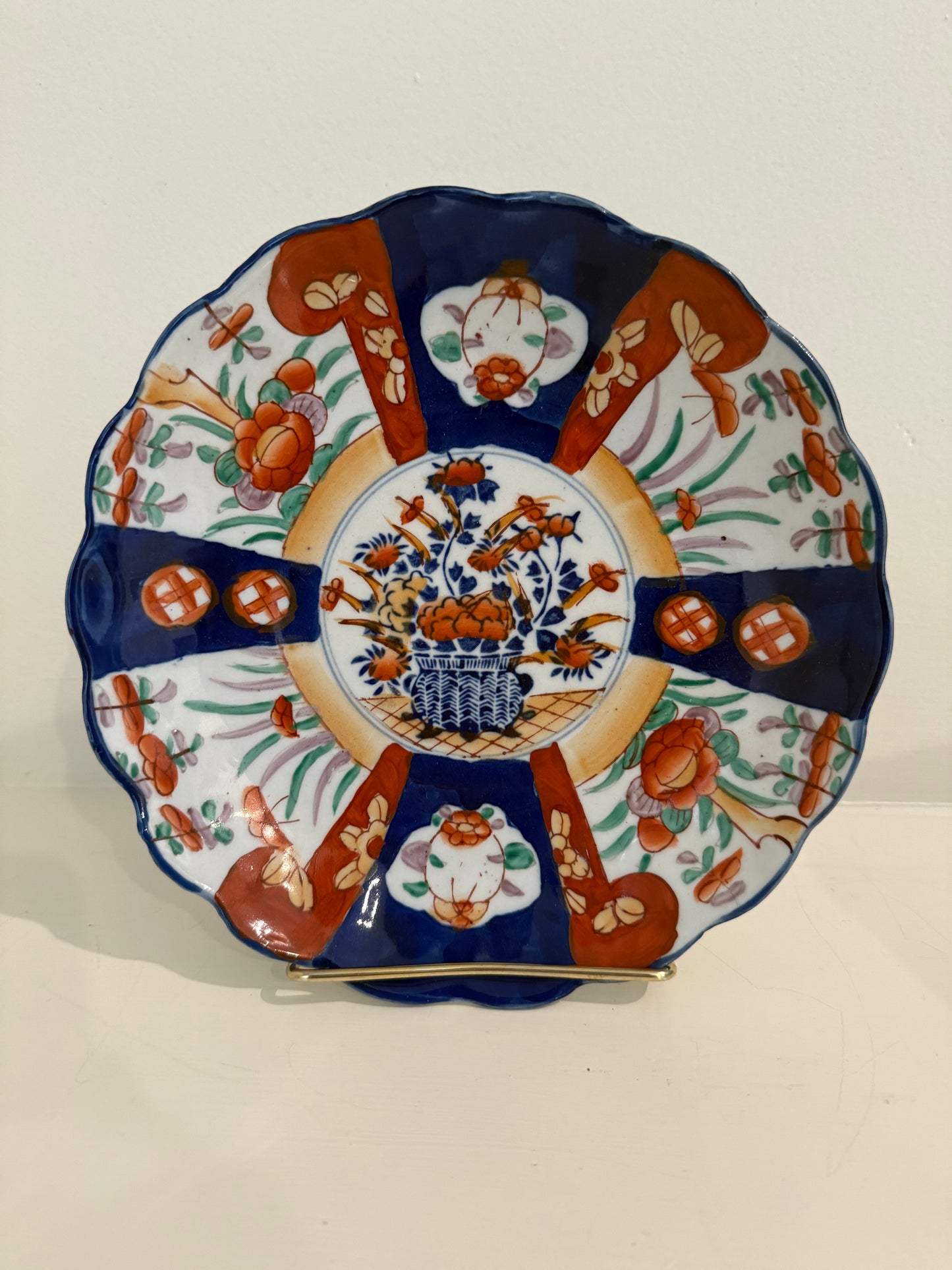 Pair of Chinoiserie Scalloped Plates