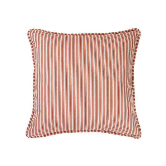 Cottage Rose Square Pillow - Stripe