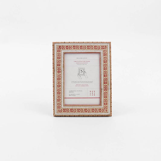 Table Top Picture Frame - Sienna Floral Stripe