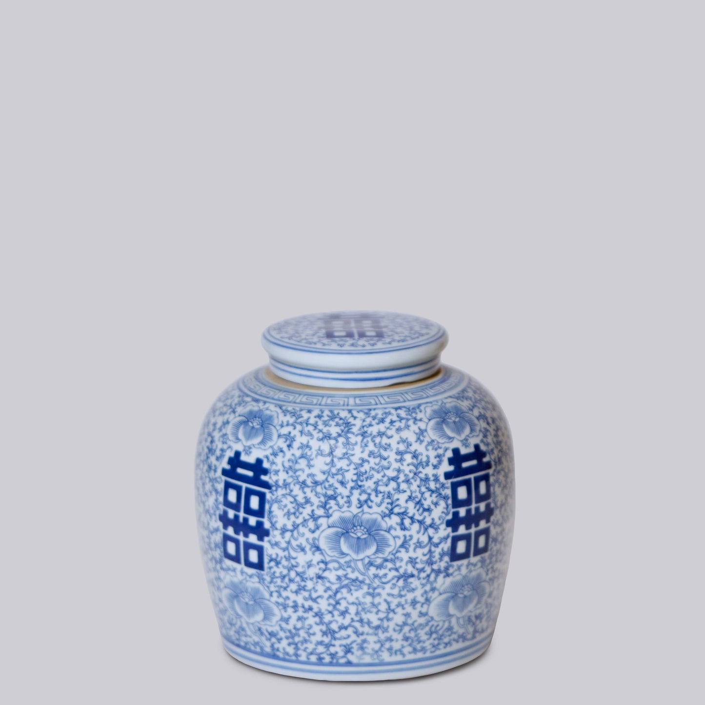 Double Happiness Blue and White Porcelain Jar