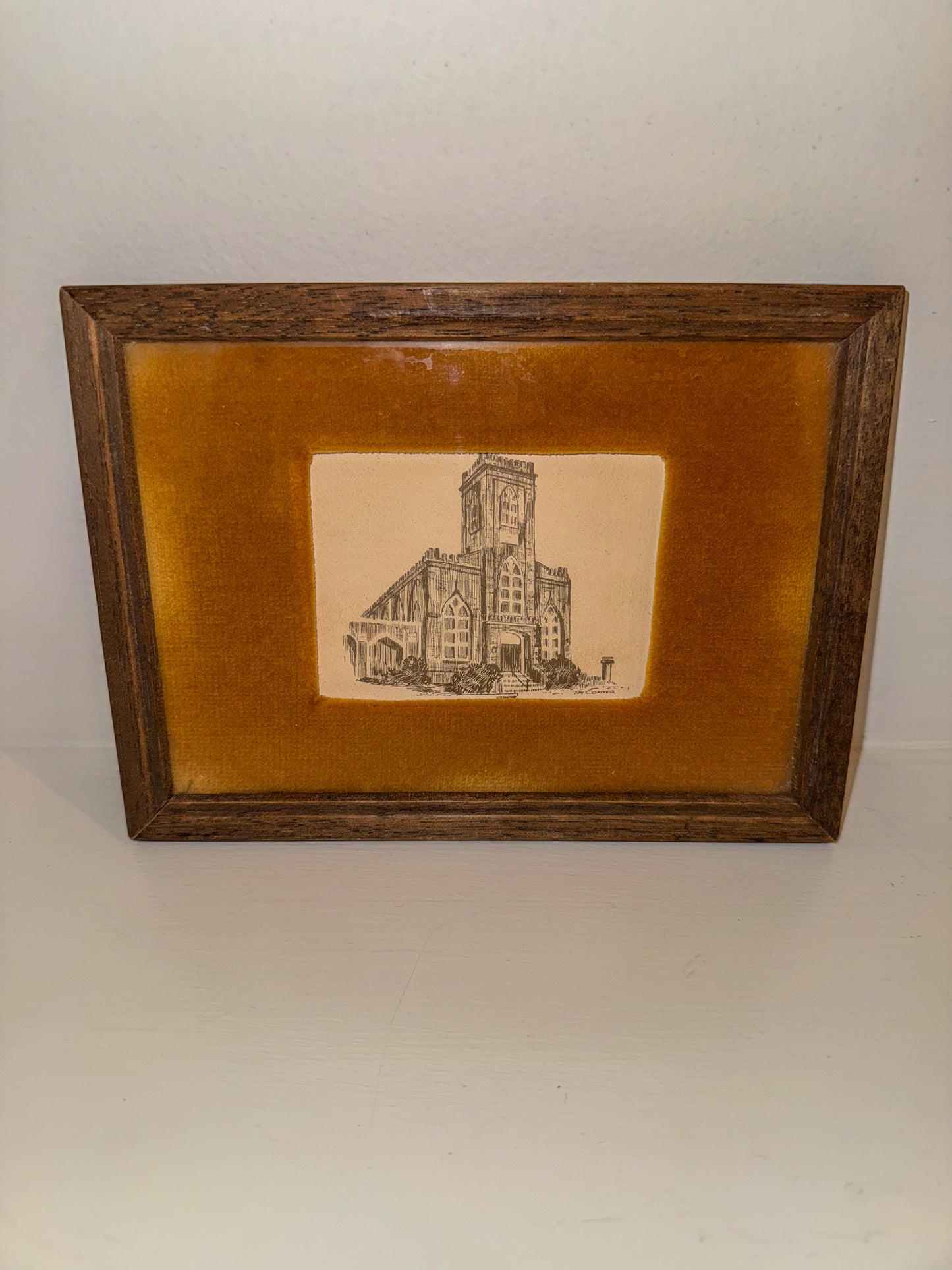 Antique Framed Print of Church
