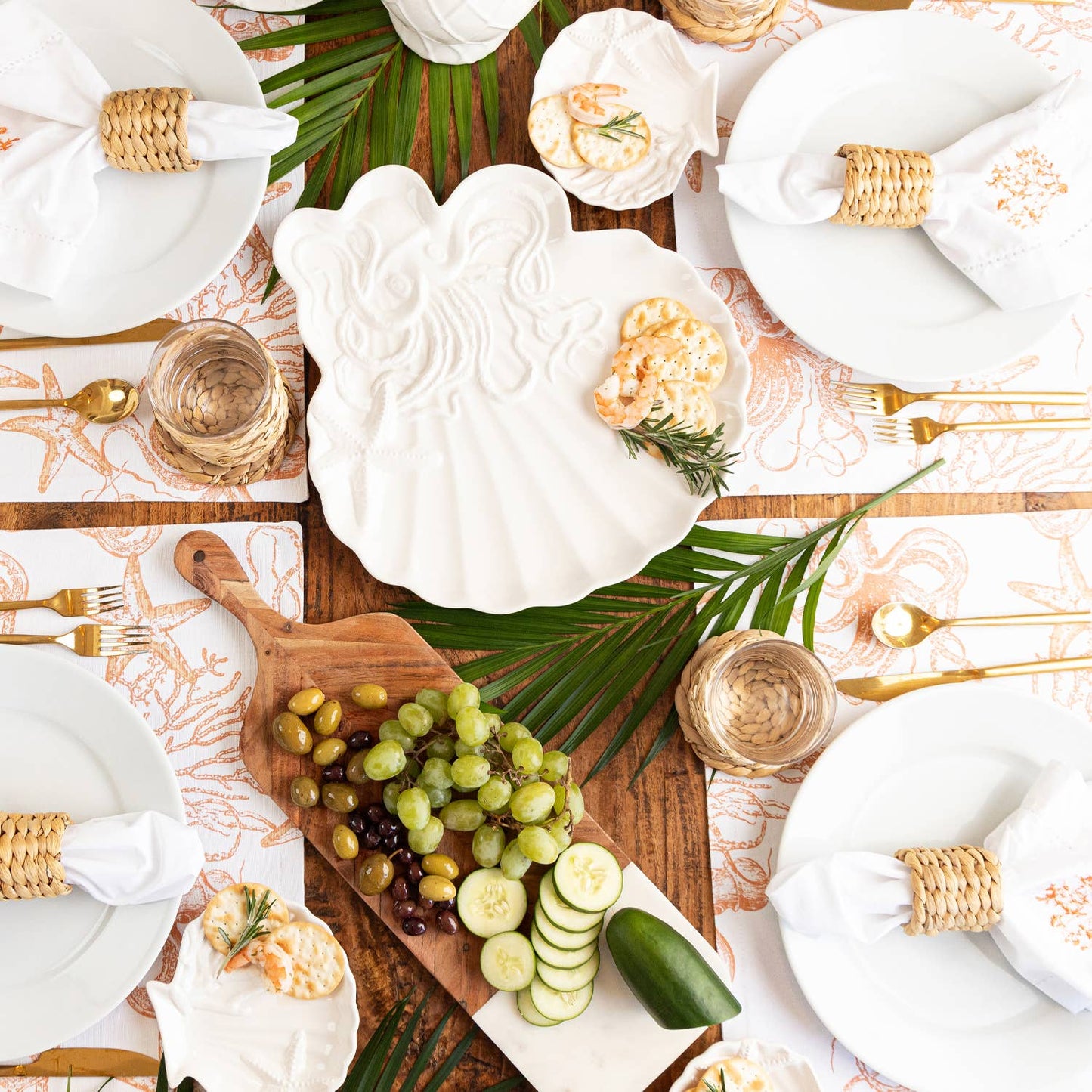 Natural Rattan Napkin Ring Set of 4