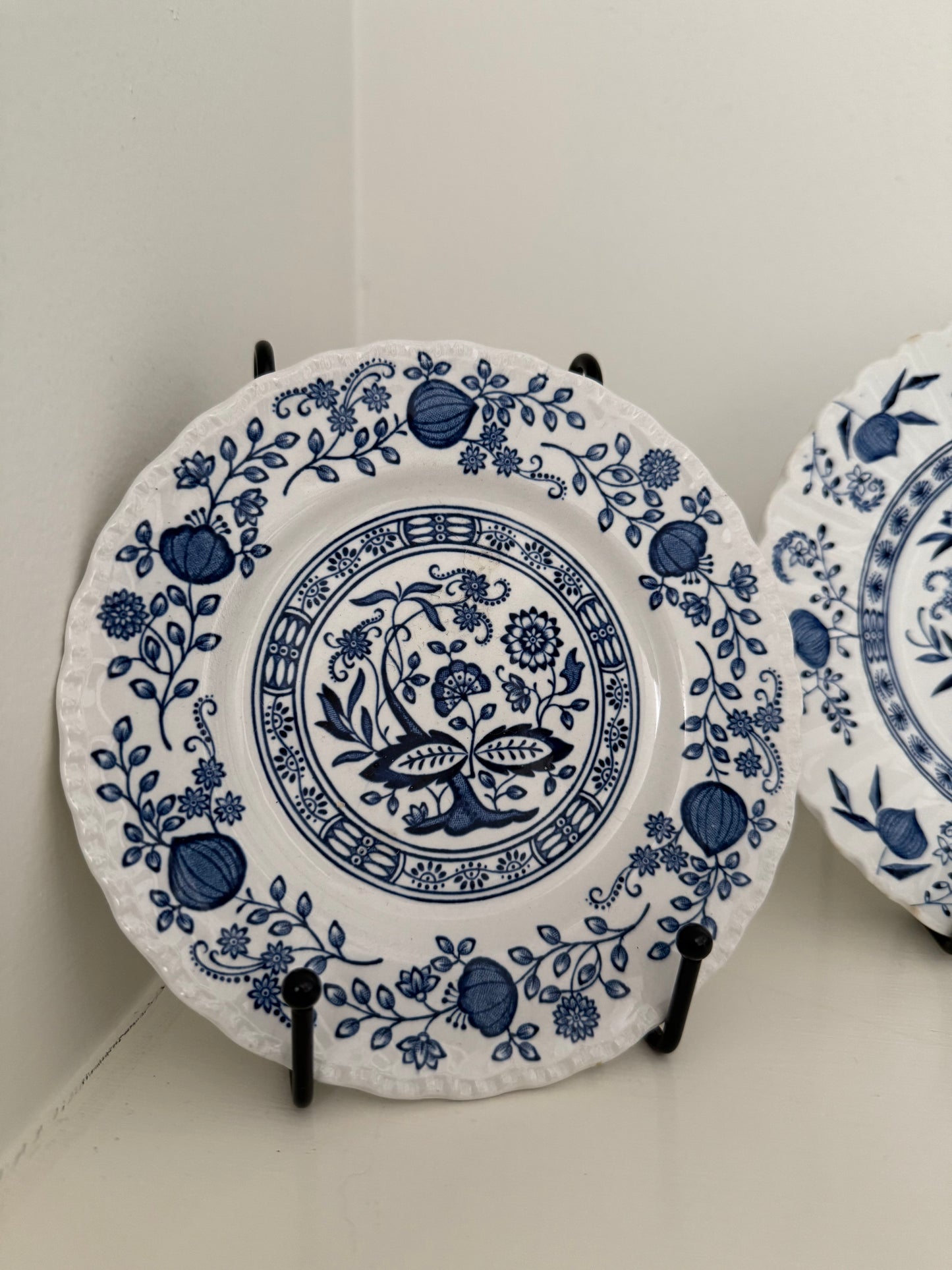 Set of 3 Blue and White Plates