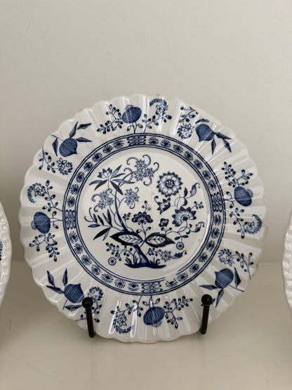Set of 3 Blue and White Plates