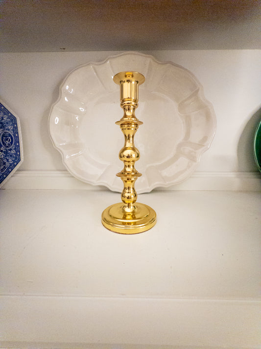 Petal Base Brass Candlestick