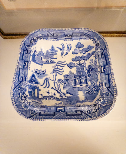 Blue Willow Square Dish with Lid