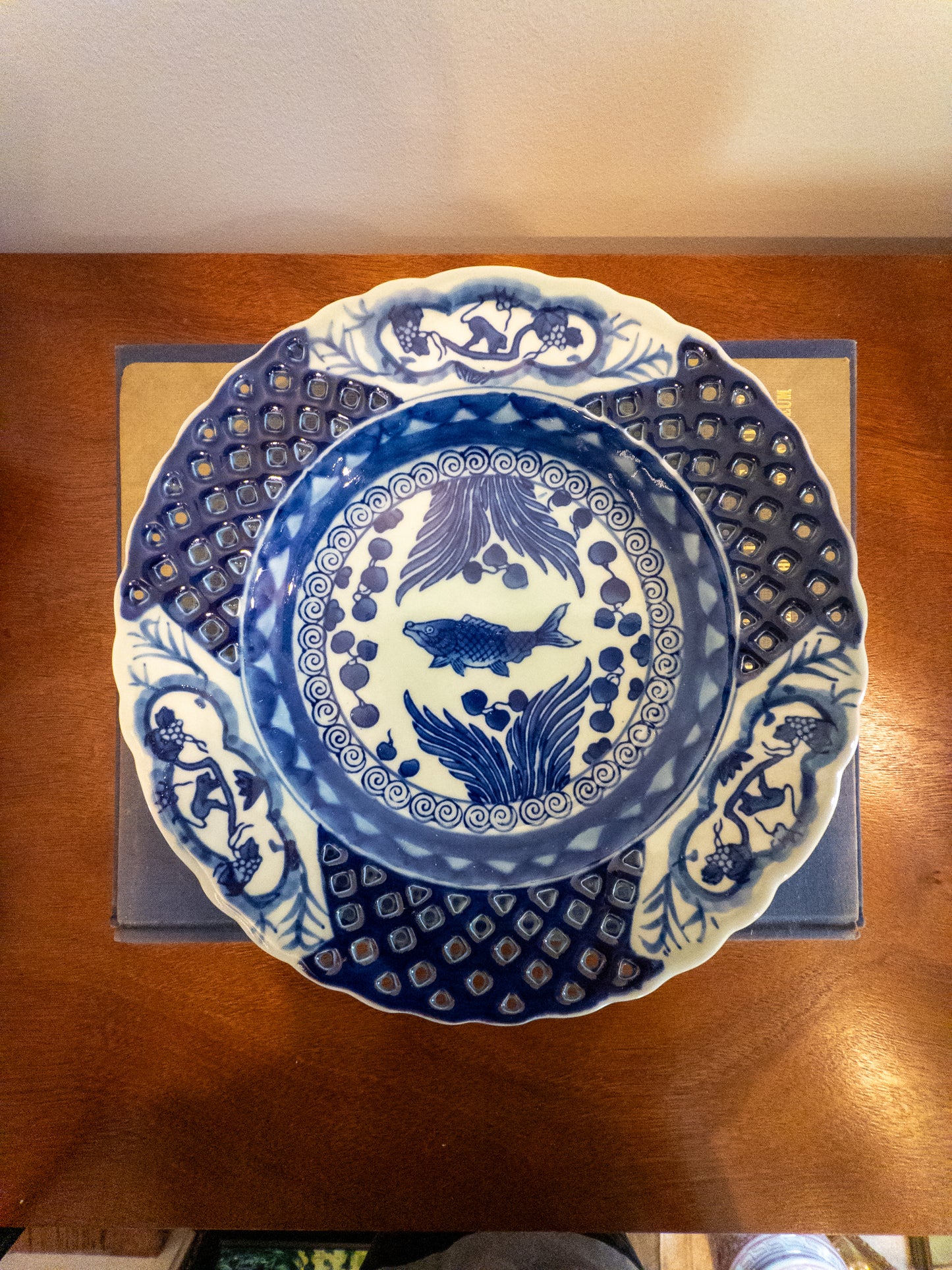 Pair of Dark Blue Fish Plates