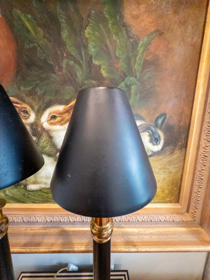 Pair of Black and Gold Lamps