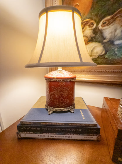 Small Red and Gold Lamp