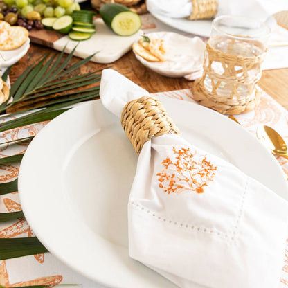 Natural Rattan Napkin Ring Set of 4